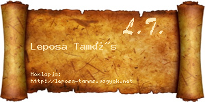 Leposa Tamás névjegykártya